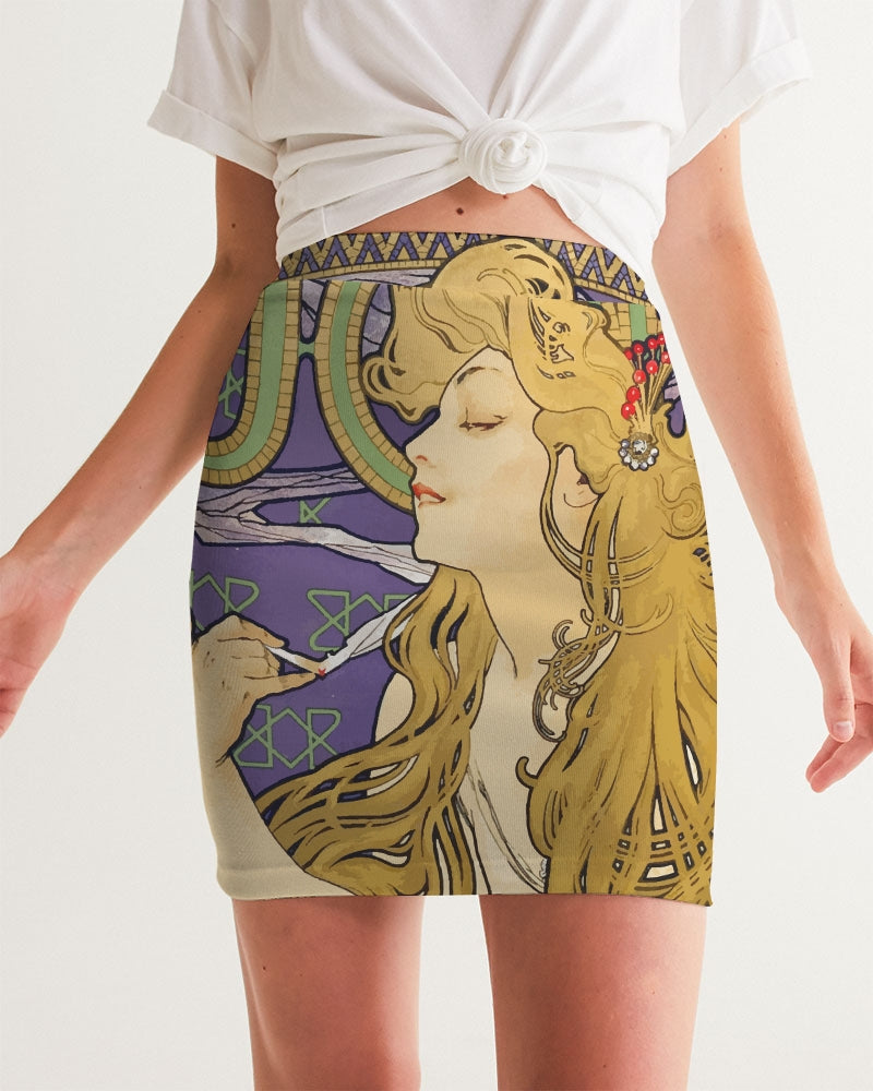 Alphonse Mucha Art Nouveau Women&#39;s Mini Skirt