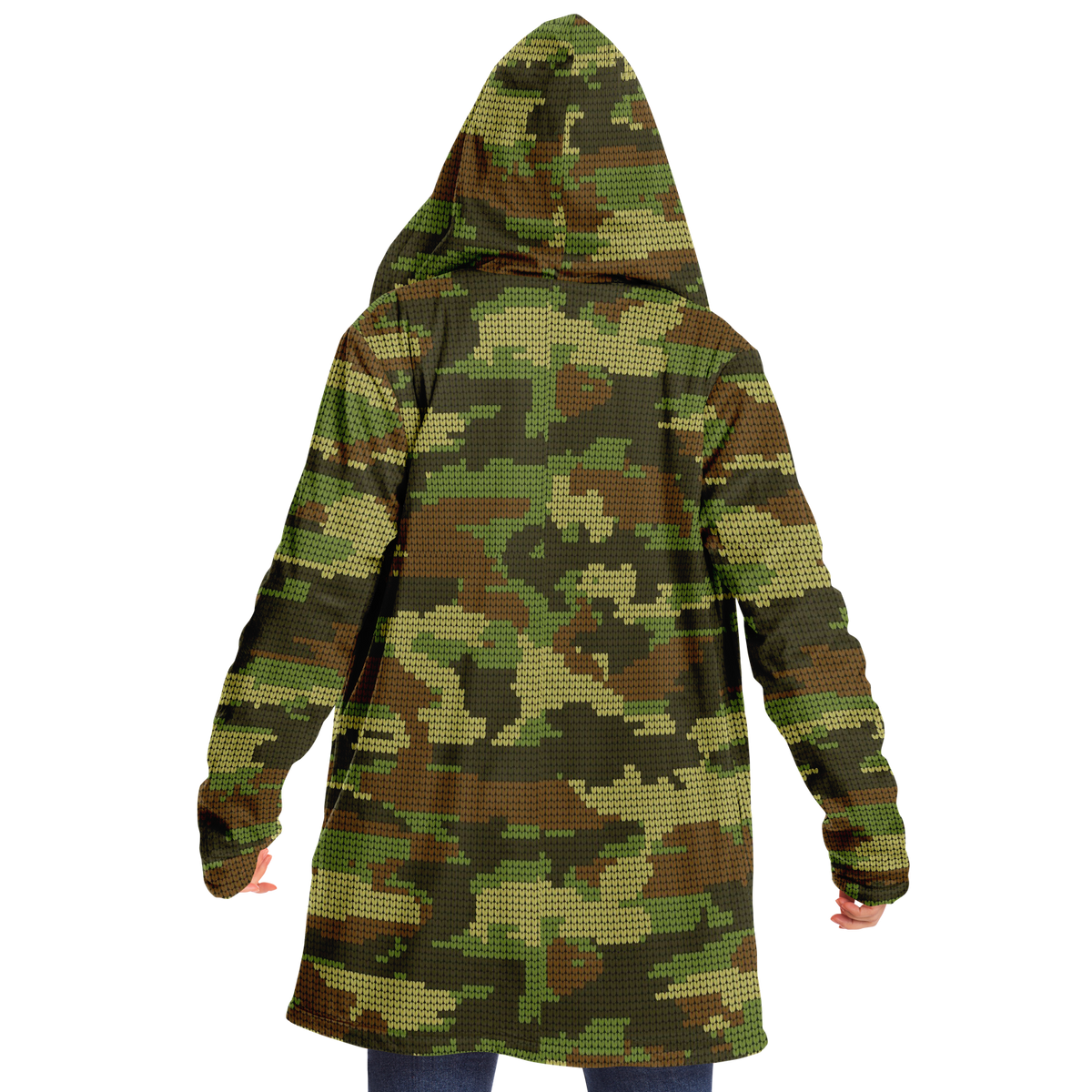 Camo Microfleece Unisex Hooded Cloak