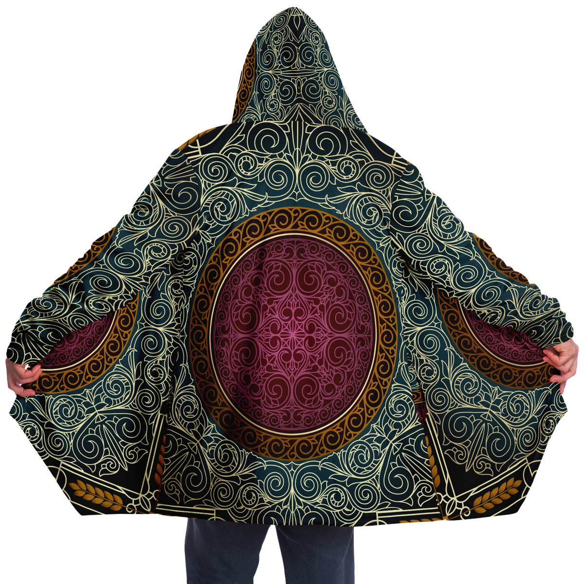 Men&#39;s Art Deco Intricate Hooded Cloak