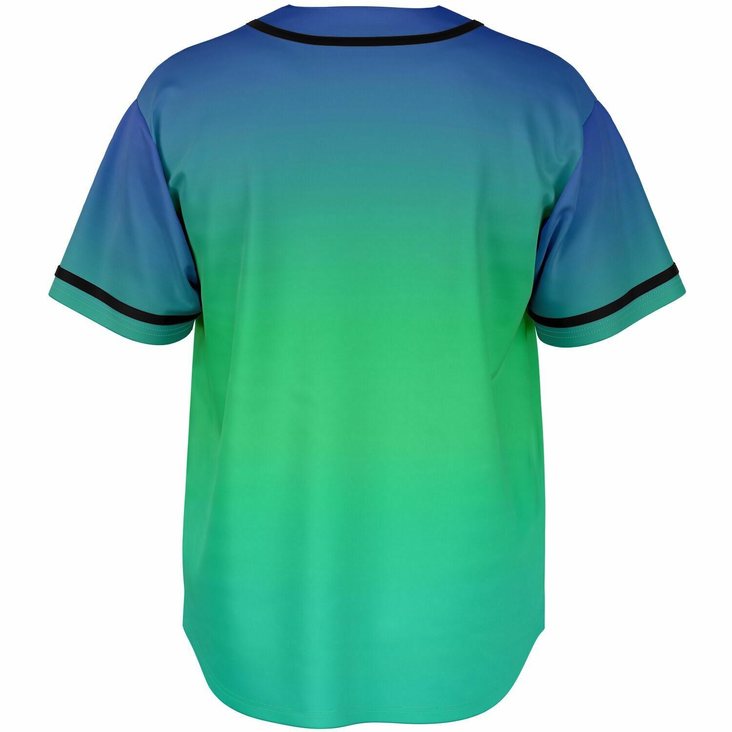 Baseball Jersey - blue green Ombre fade