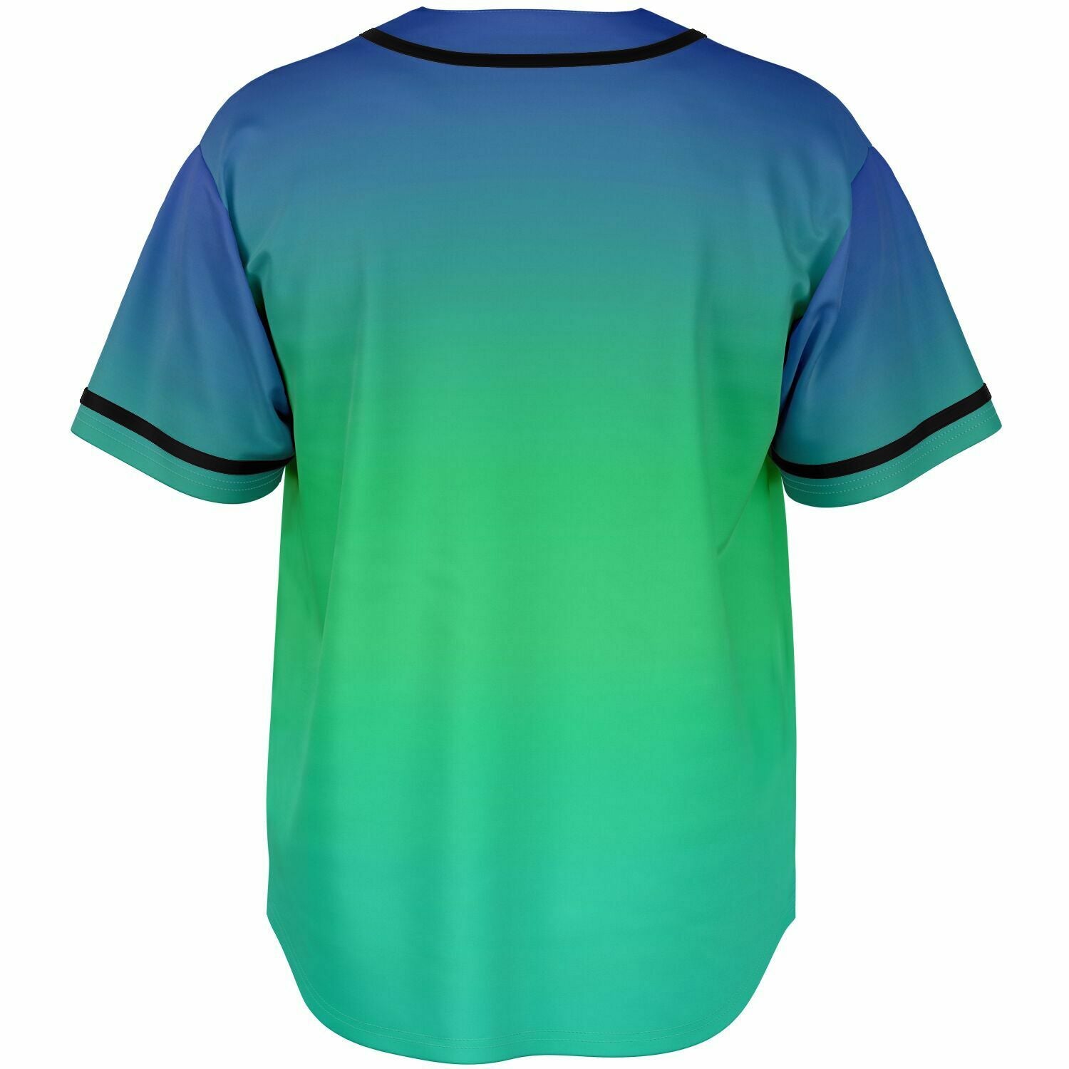 Baseball Jersey - blue green Ombre fade