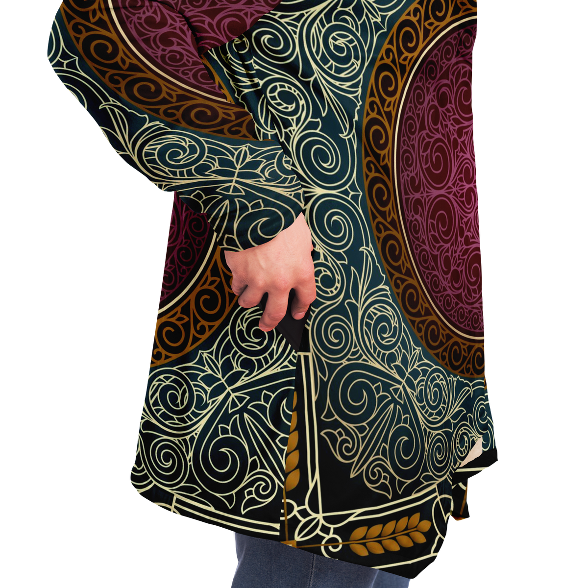 Men&#39;s Art Deco Intricate Hooded Cloak