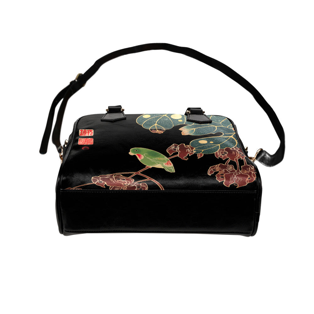 Shoulder Handbag The Paroquet, Japanese Ukiyo-e Art from The MET