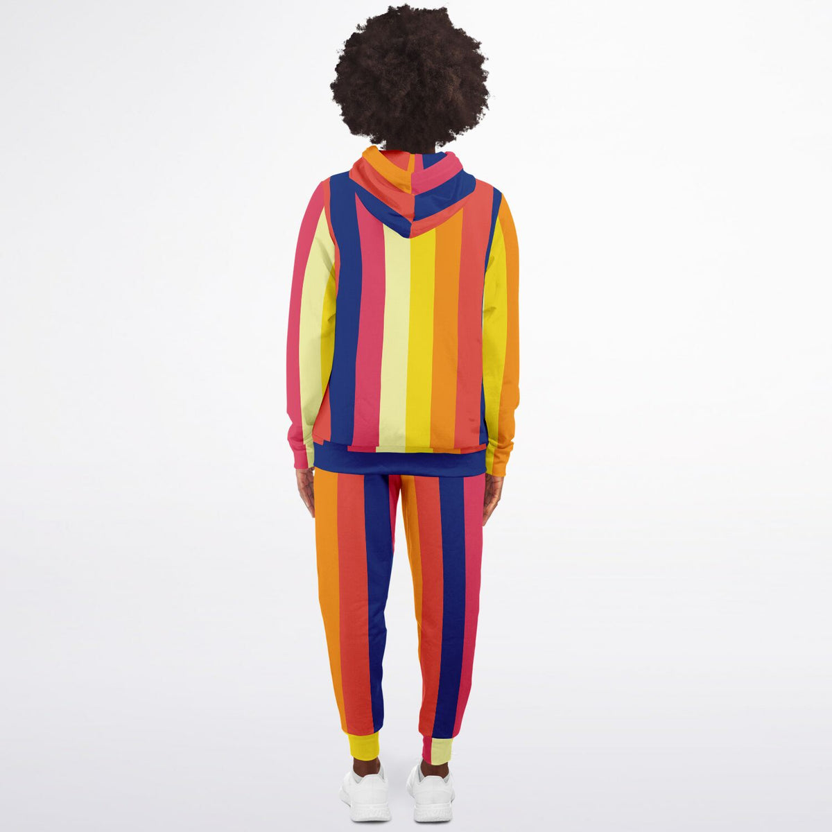 Trainingsanzug mit Kapuzenpullover und Jogginghose mit Retro-Streifen 