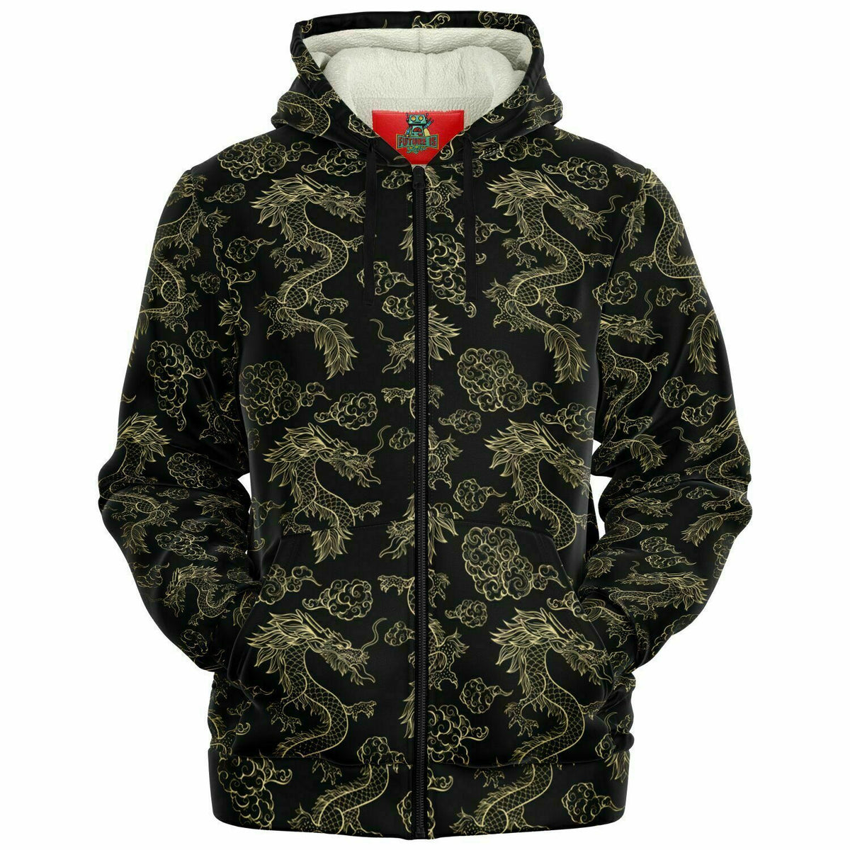 Microfleece Ziphoodie - Golden Dragon