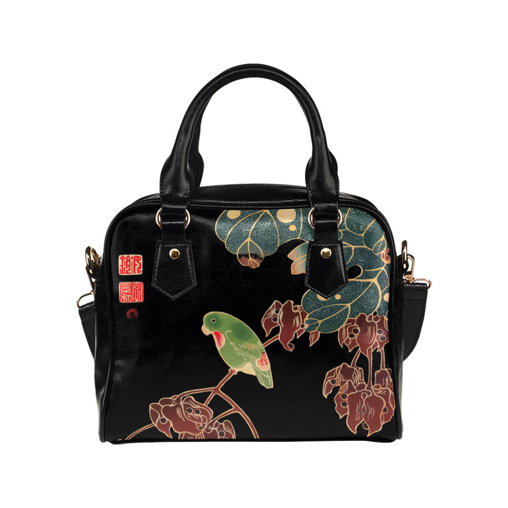 Shoulder Handbag The Paroquet, Japanese Ukiyo-e Art from The MET