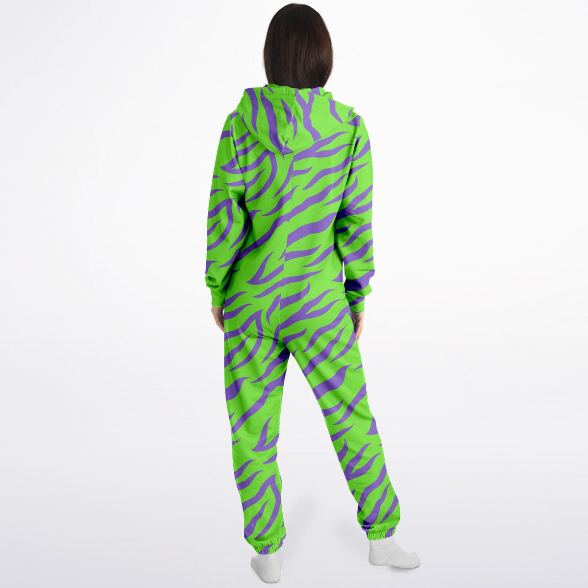 Rave Jumpsuit with pockets Neon Tiger, Loungewear, festival clothing