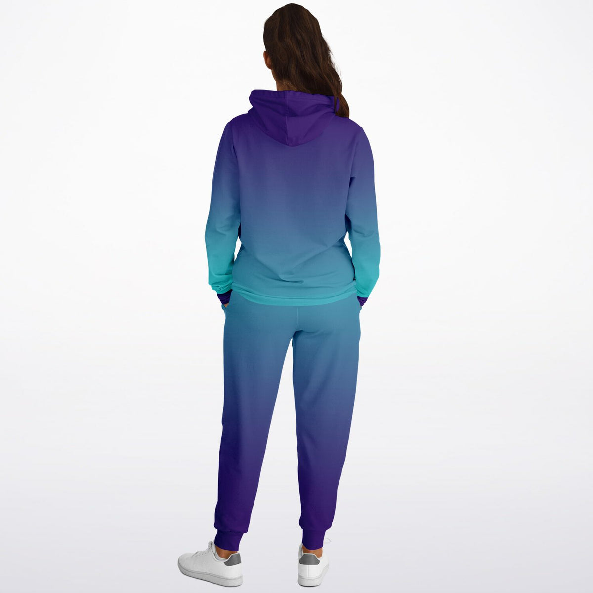 Blue and Aqua Gradient Fade Hoodie and Jogger set