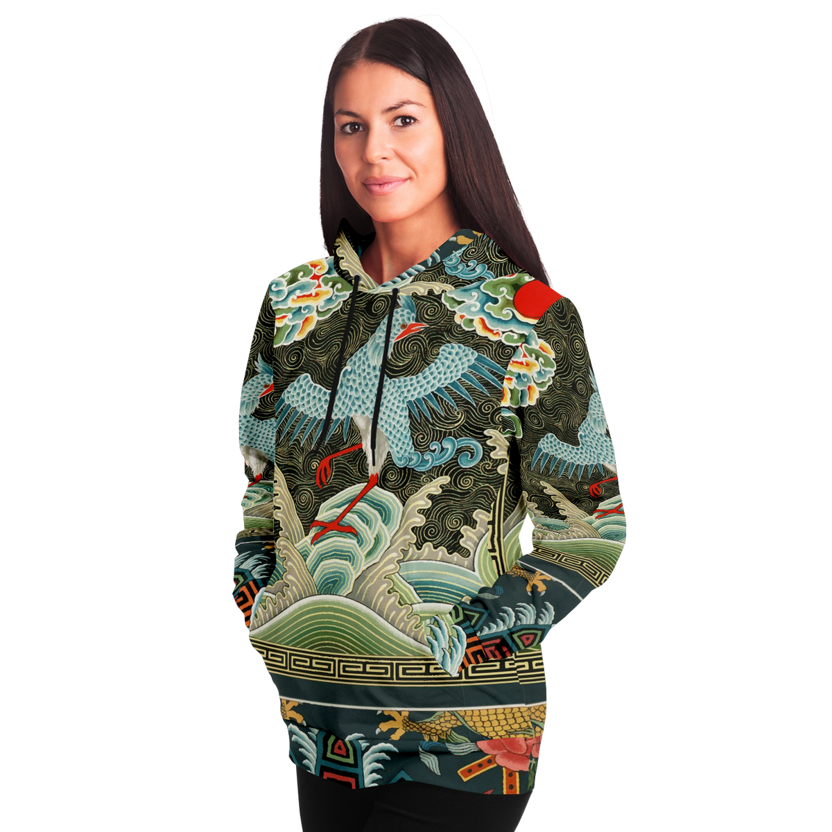 Chinese Crane Unisex Hoodie (Artistic Collection)