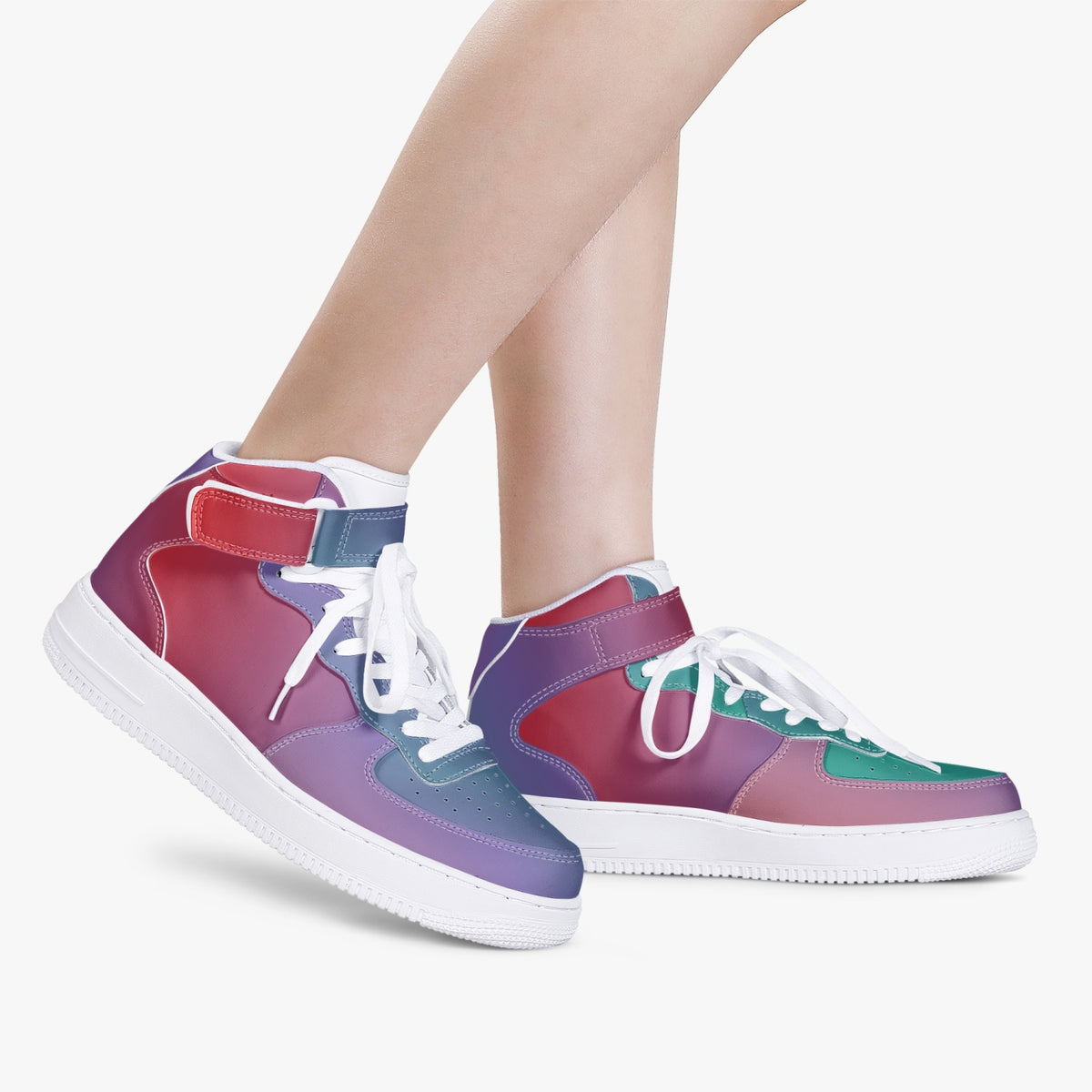 Blue Green Faded Hi Tops