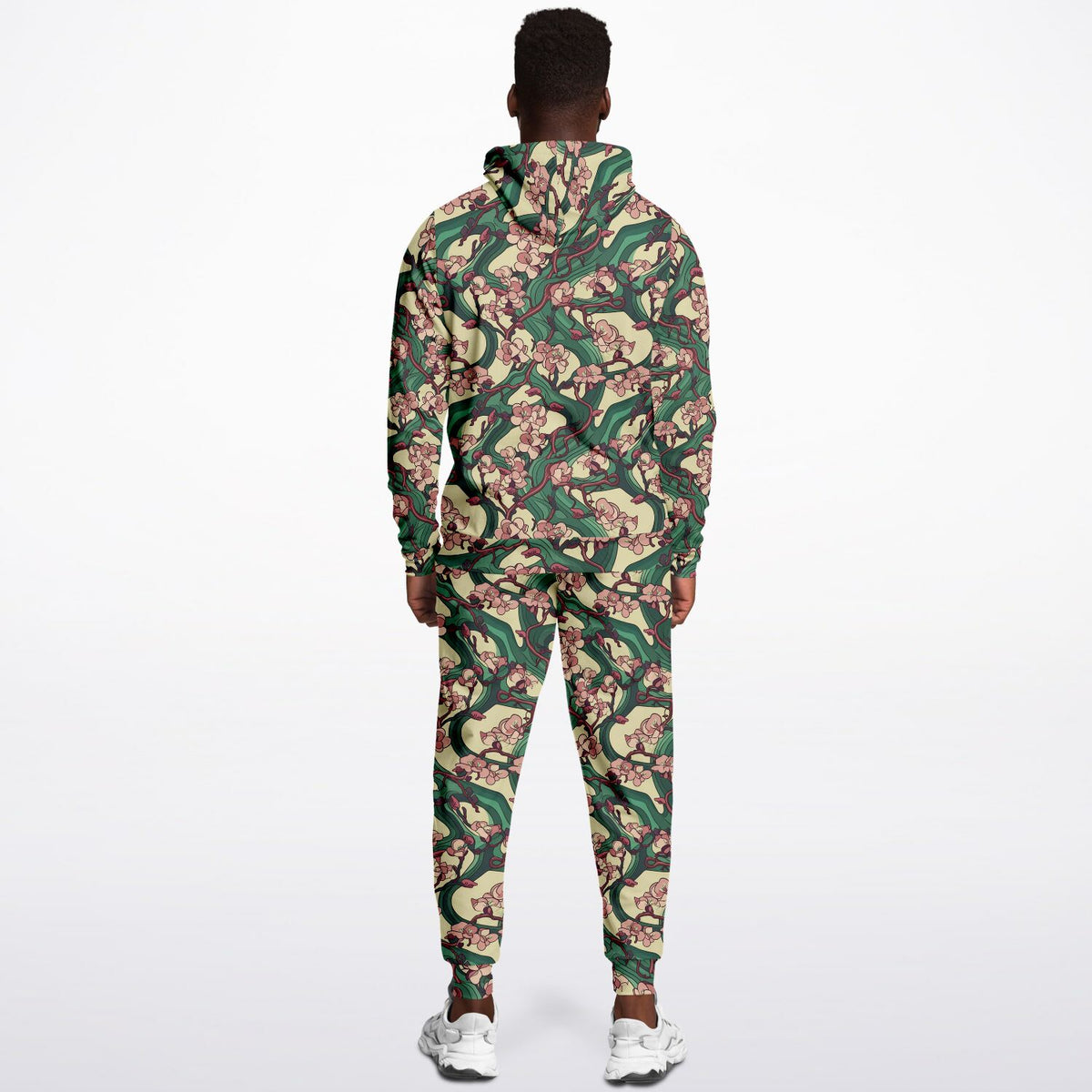 Sportlicher Hoodie und Jogger - Jugendstilblumen 