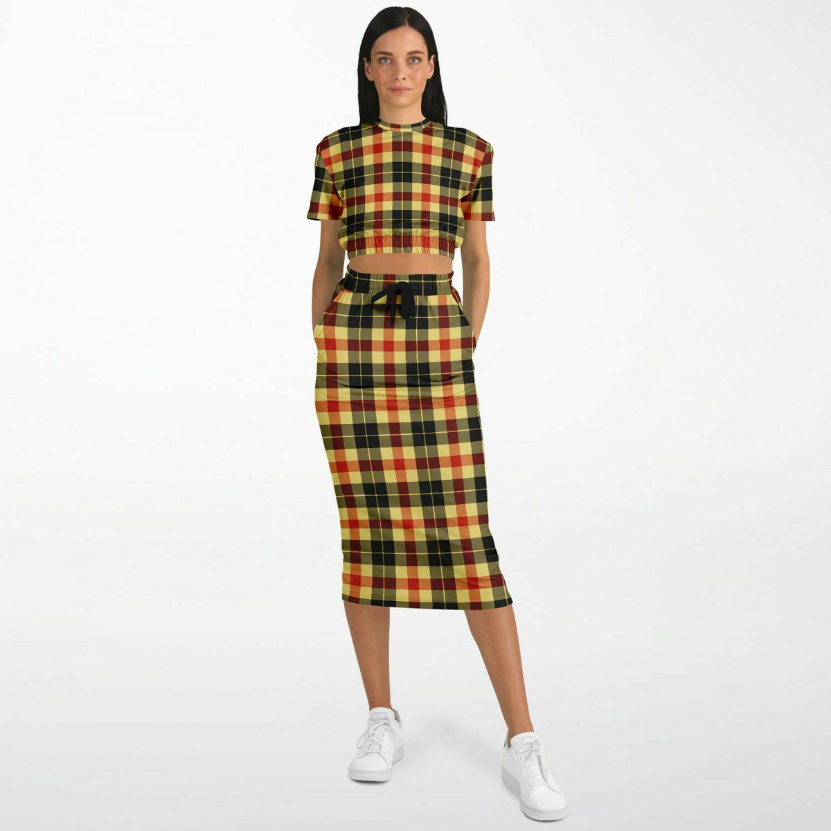 Butter Tartan Skirt and Sweater set