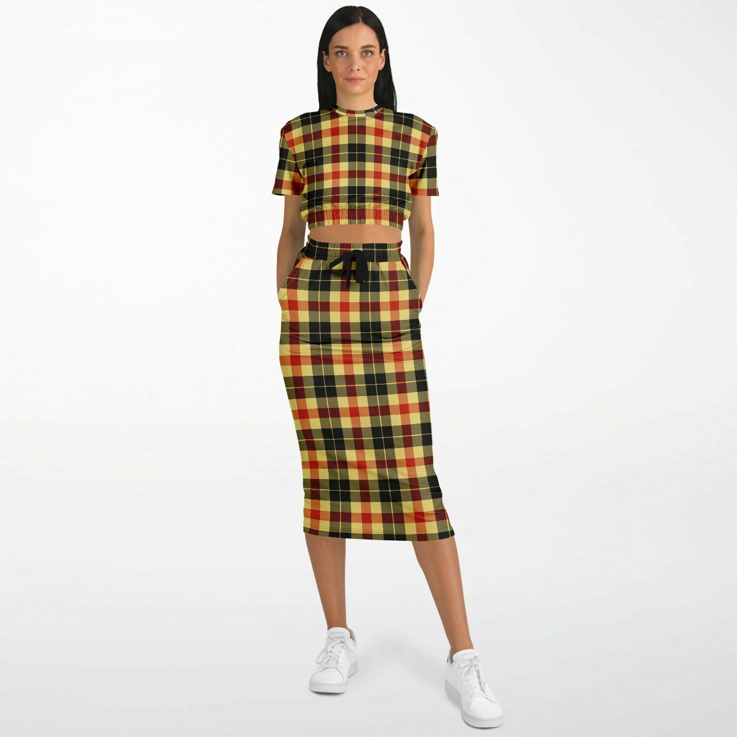 Butter Tartan Skirt and Sweater set