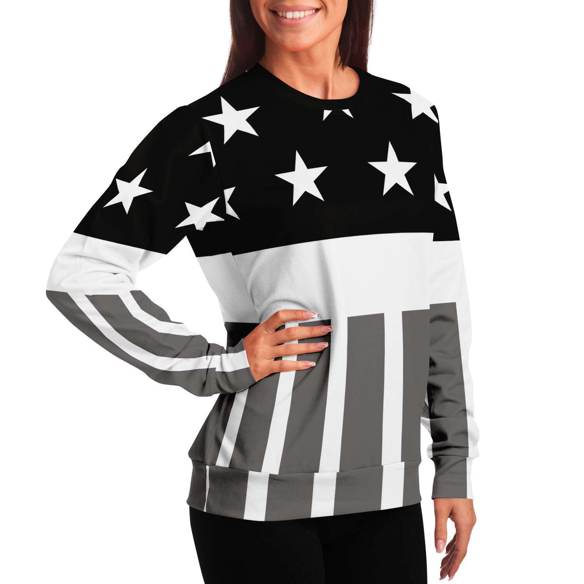 Sweat à rayures et étoiles