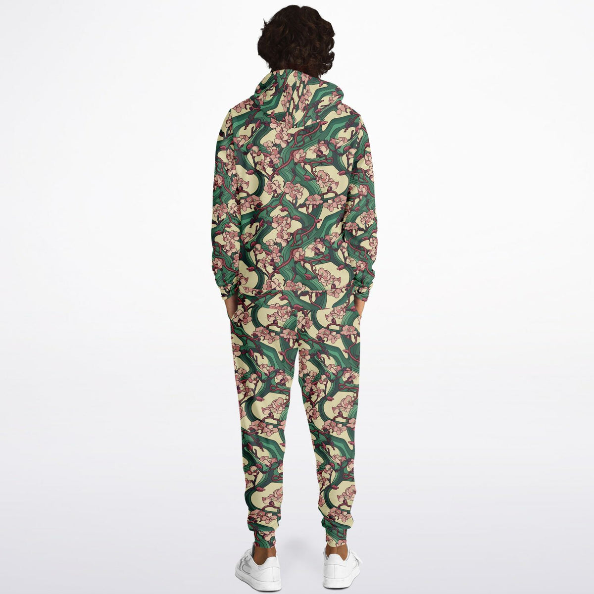 Sportlicher Hoodie und Jogger - Jugendstilblumen 