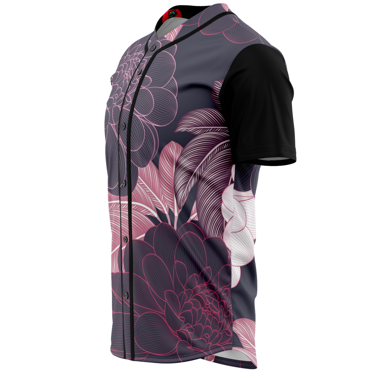 Midnight Flower Unisex Baseball Jersey