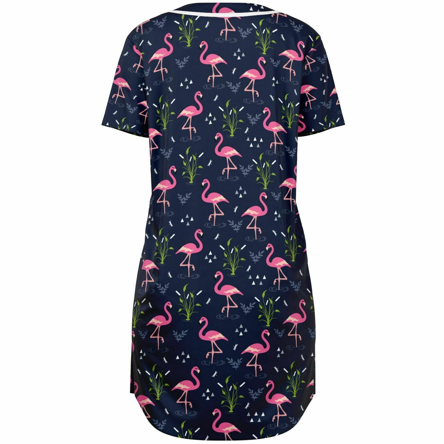 Baseball Jersey Dress - Flamingo Y2K