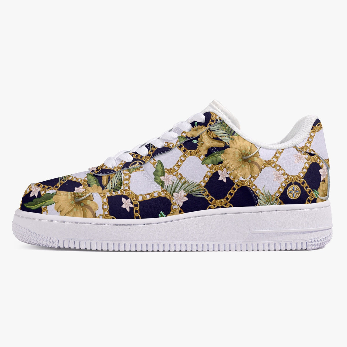 Retro Vegan Leather Low-Top Sneakers, Vintage Baroque Print, Y2K 90&#39;s Aesthetic Footwear, Exceptional Comfort and Durability