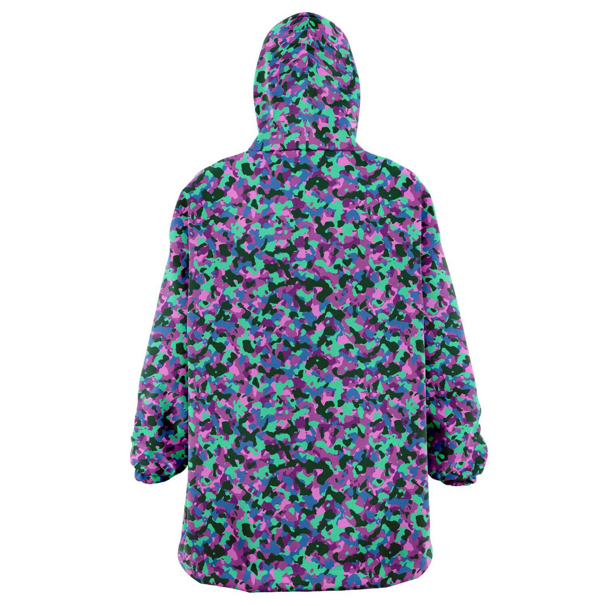 Übergroßer Kapuzenpullover mit Camouflage-Muster 