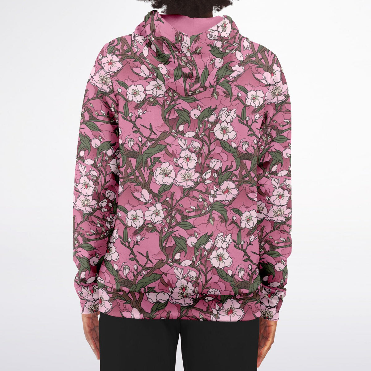 Athletic Zip-Up Hoodie Cherry Blossom
