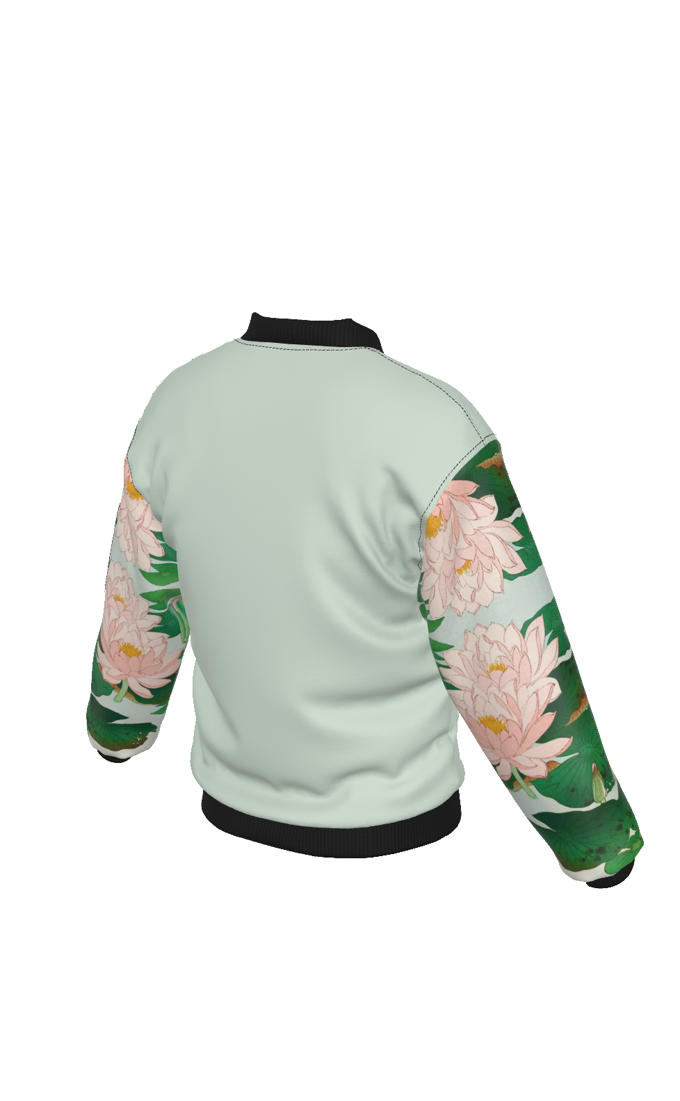 Japanische Bomberjacke mit Blumenmuster im Vintage-Stil