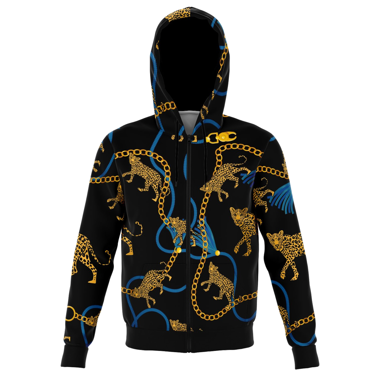 Gold chain hoodie sales