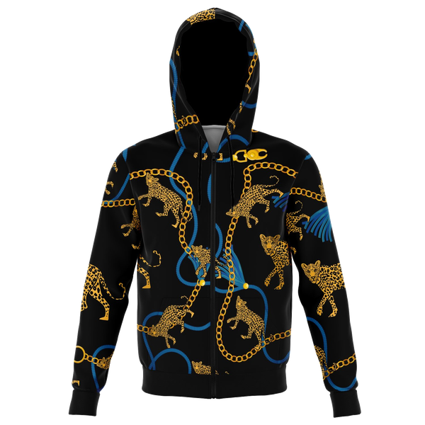 国内で当店のみ PCCVISION - Gold Print Fur-Trim Hoodie Women's Posh Leopard Faux Fur Hoodie Coat – HEYFANCYSTYLE