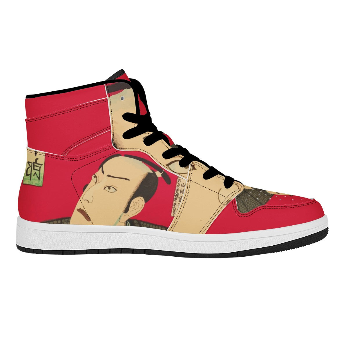Ukiyo-e Leather Hi-Tops Black High Top Leather Sneakers
