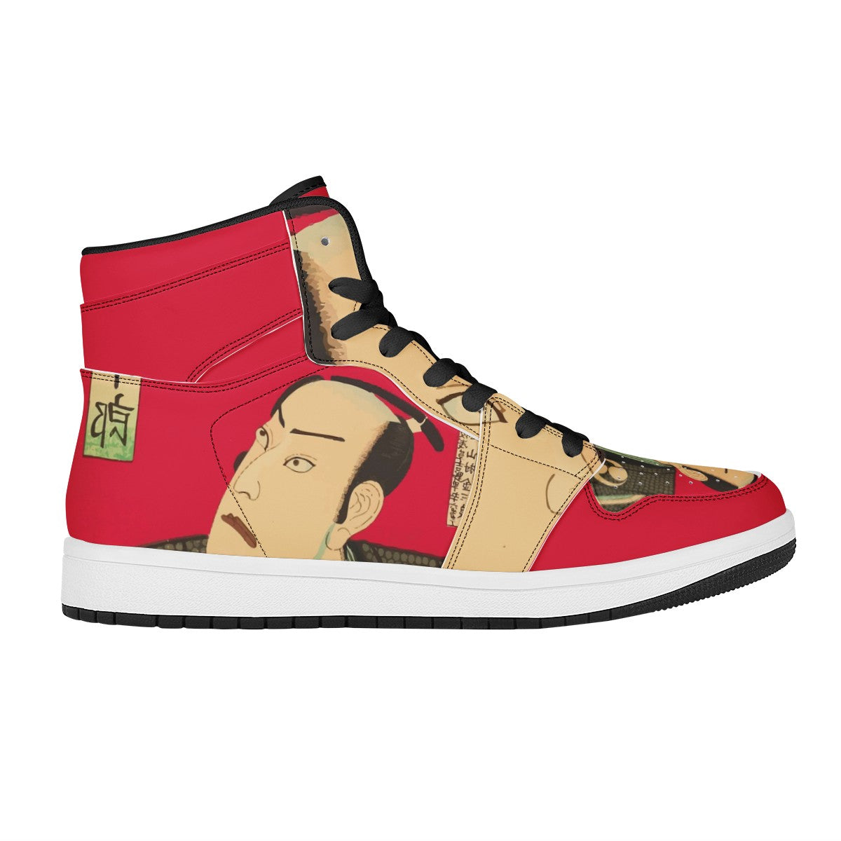 Ukiyo-e Leather Hi-Tops Black High Top Leather Sneakers