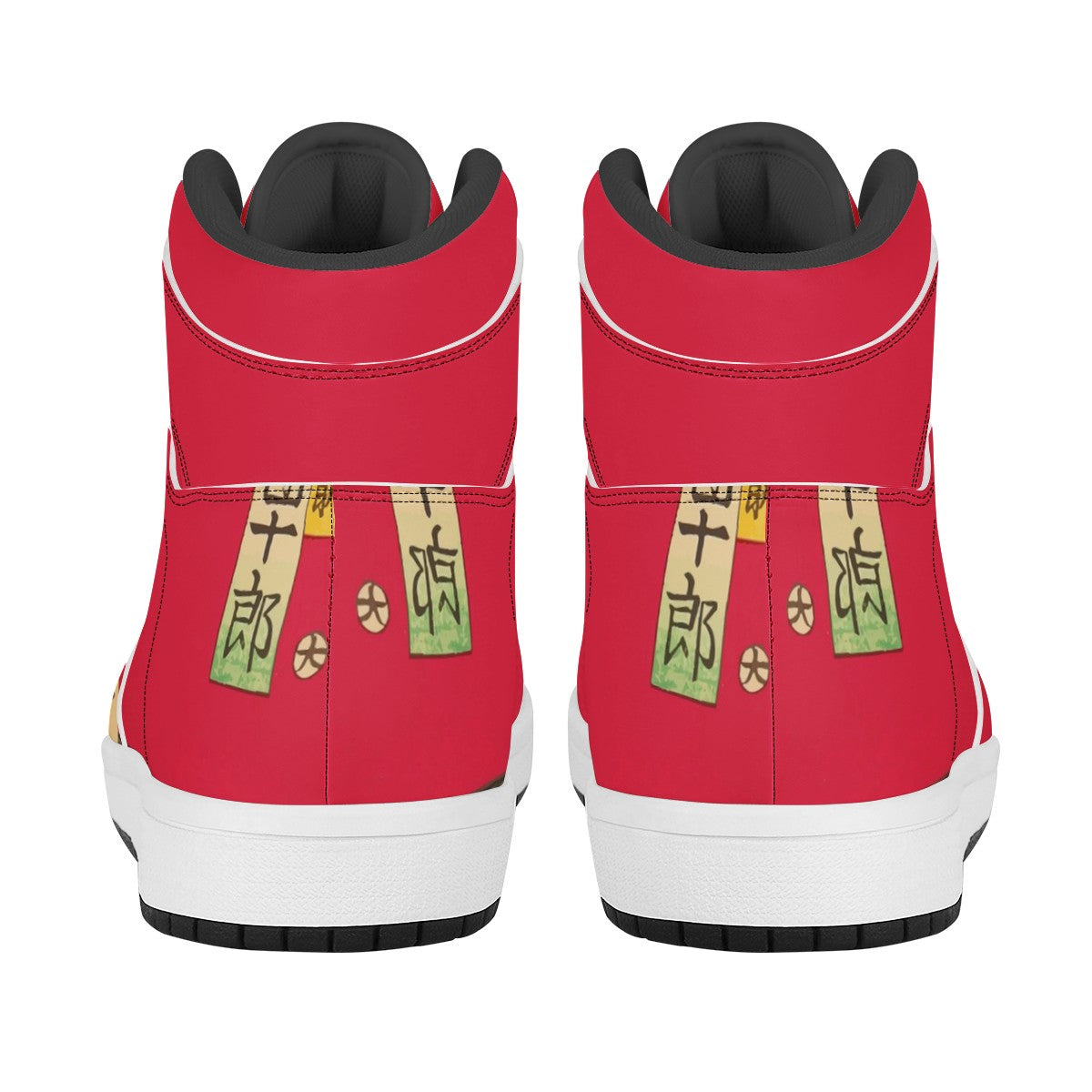 Ukiyo-e Leather Hi-Tops Black High Top Leather Sneakers