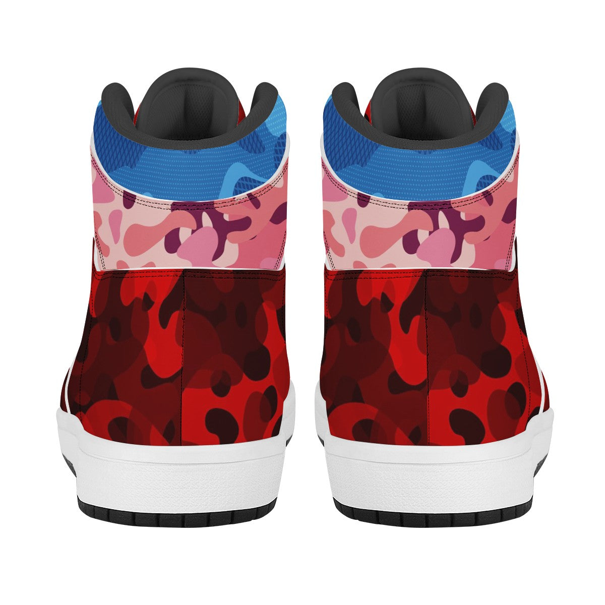 Multi Camo hi top sneakers Black High Top Leather Sneakers