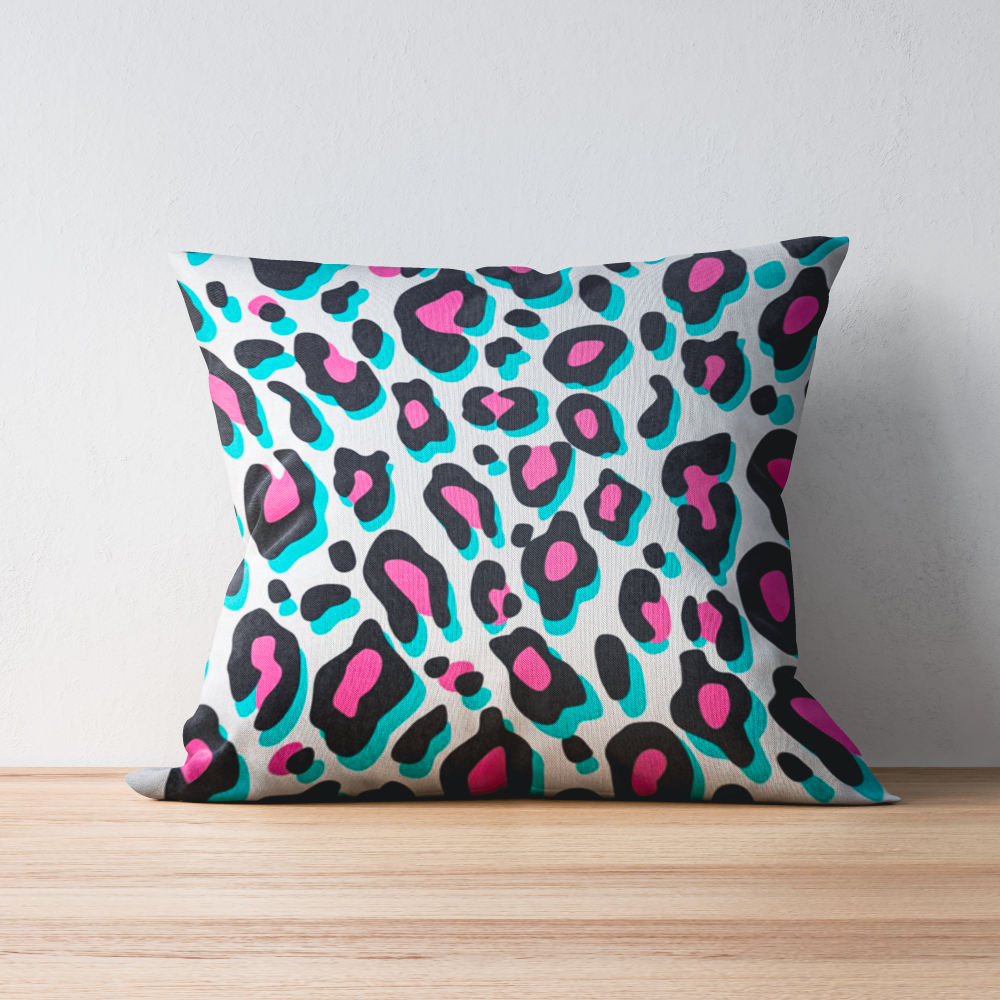 Funky Leopard Print Luxus Kissen