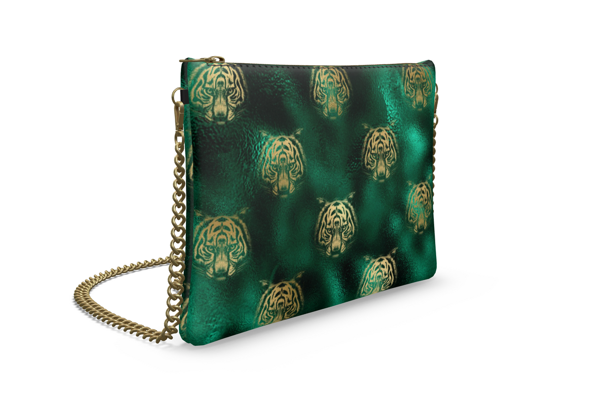 Emerald Tiger Nappa Leather Crossbody Bag