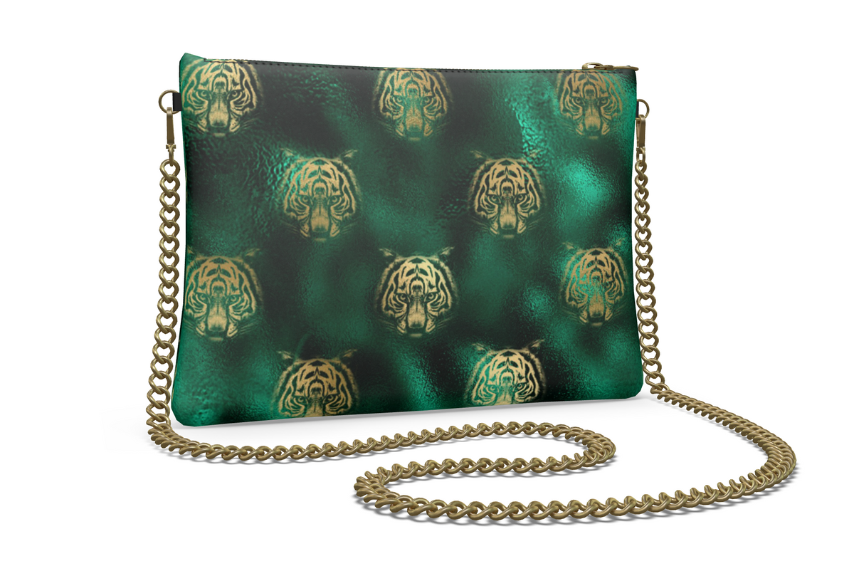 Emerald Tiger Nappa Leather Crossbody Bag