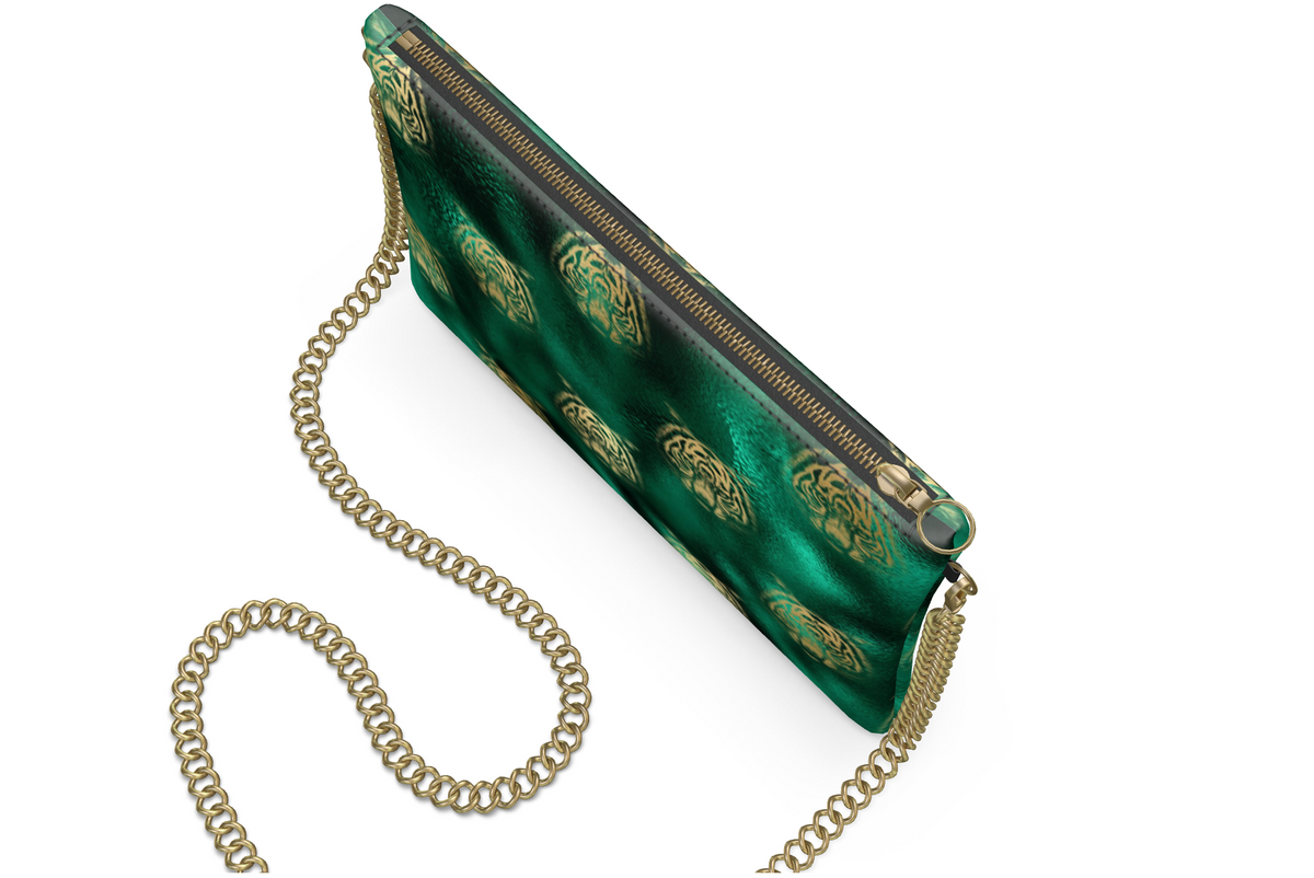 Emerald Tiger Nappa Leather Crossbody Bag