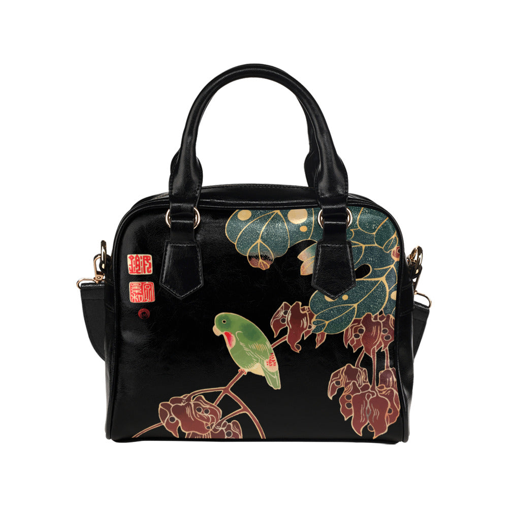 Shoulder Handbag The Paroquet, Japanese Ukiyo-e Art from The MET