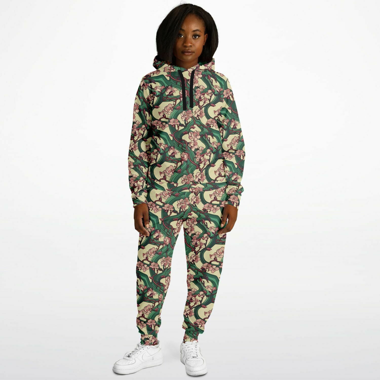 Athletic Hoodie & Jogger - art nouveau flowers