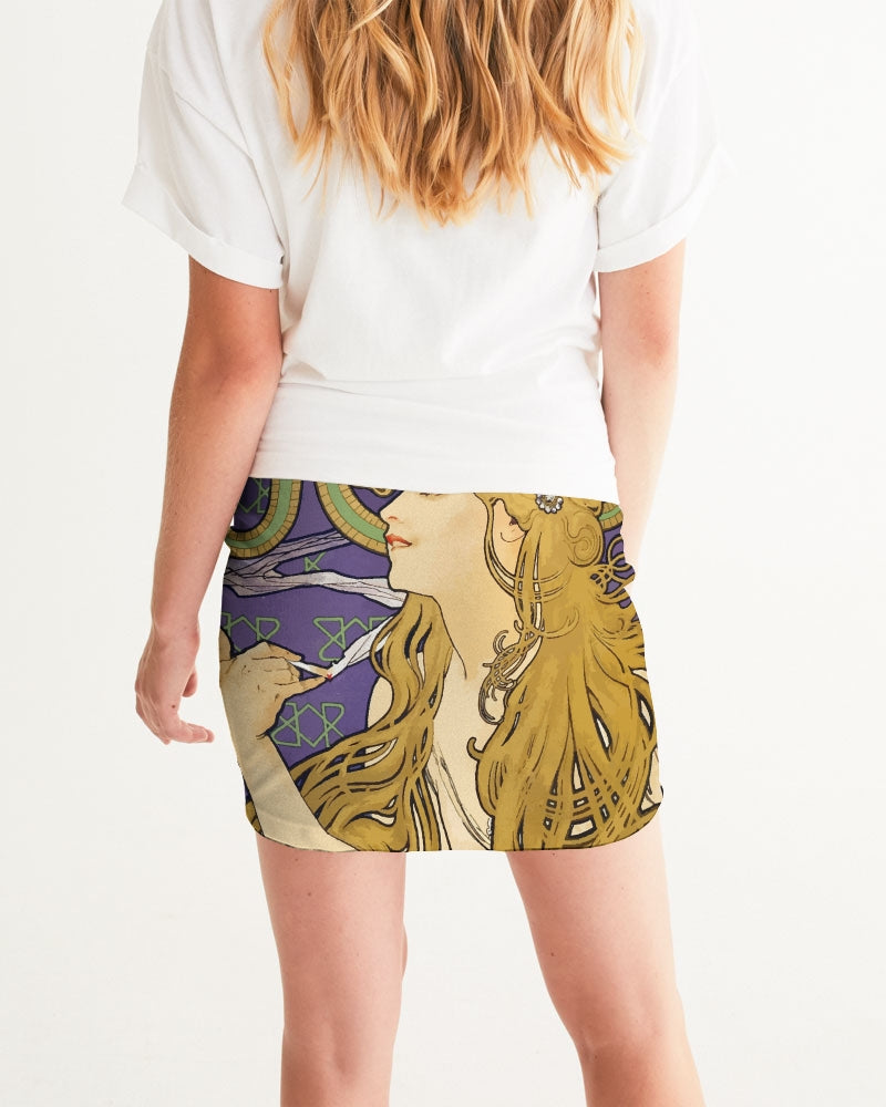 Alphonse Mucha Art Nouveau Women&#39;s Mini Skirt