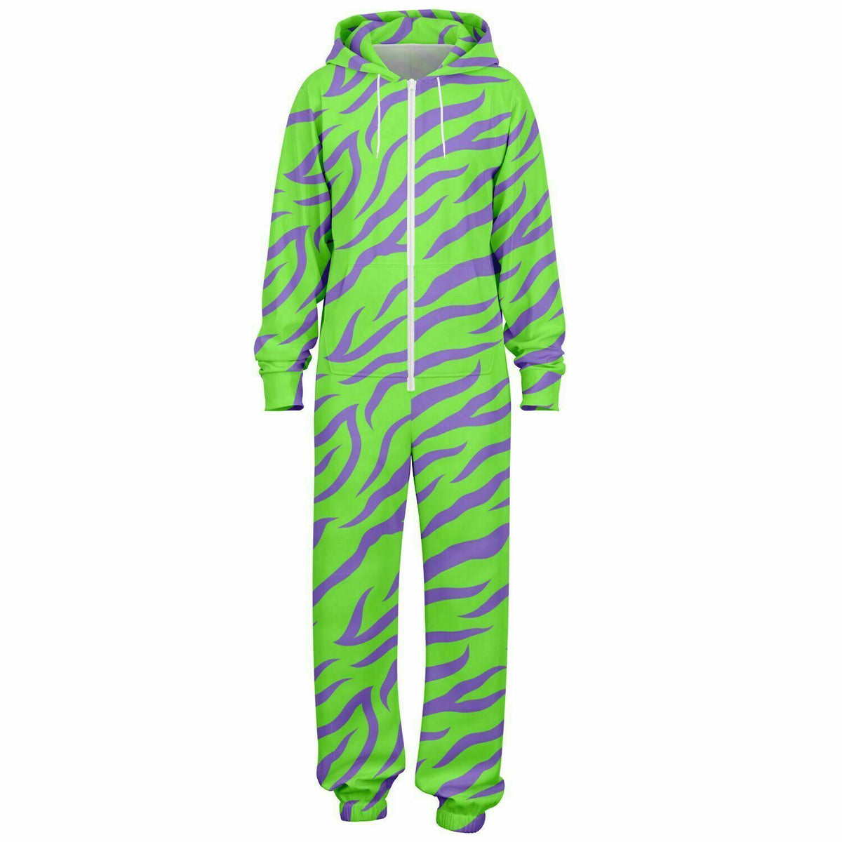 Rave Jumpsuit with pockets Neon Tiger, Loungewear, festival clothing