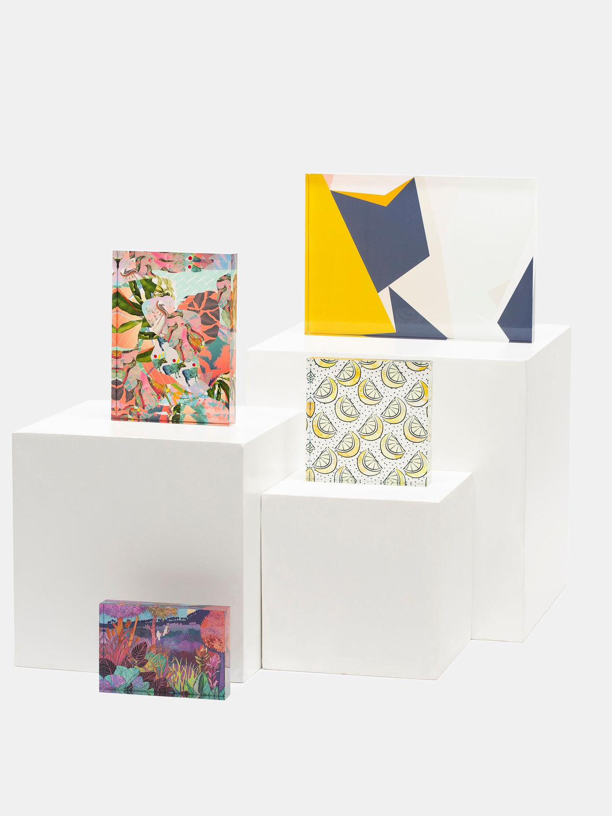 Acrylic Block Artwork - Art Nouveau Vintage Chinese