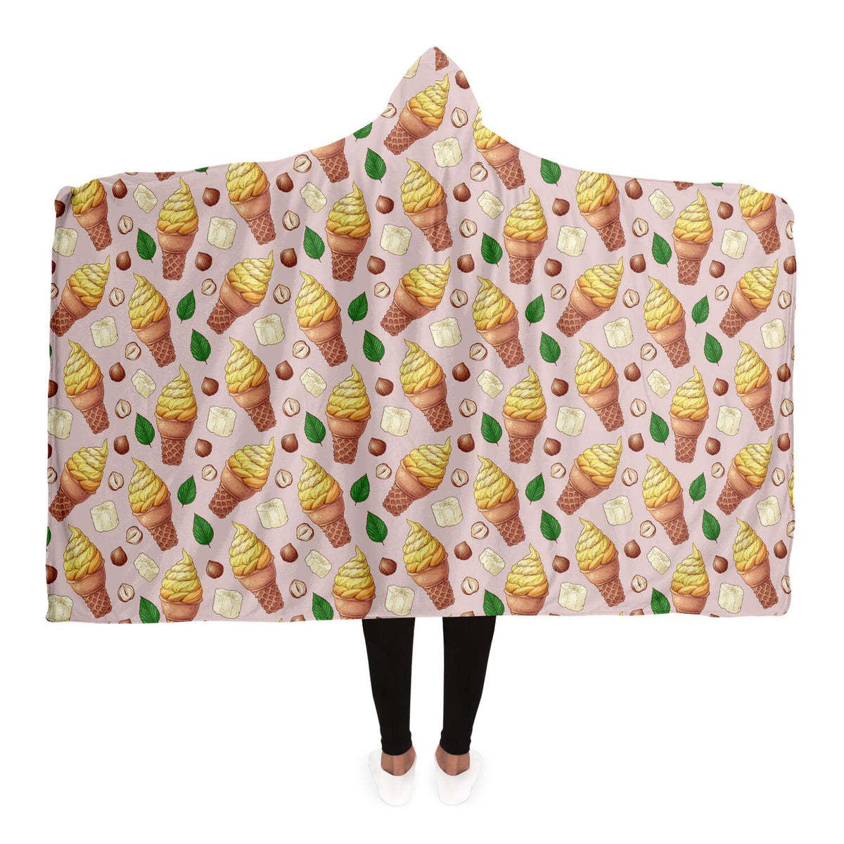 Hooded Blanket - Banana Ice cream
