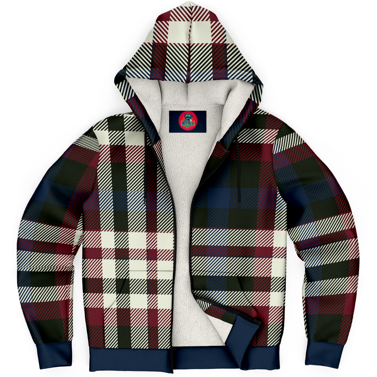 Off Kilter Unisex Tartan Micro-fleece Hoodie