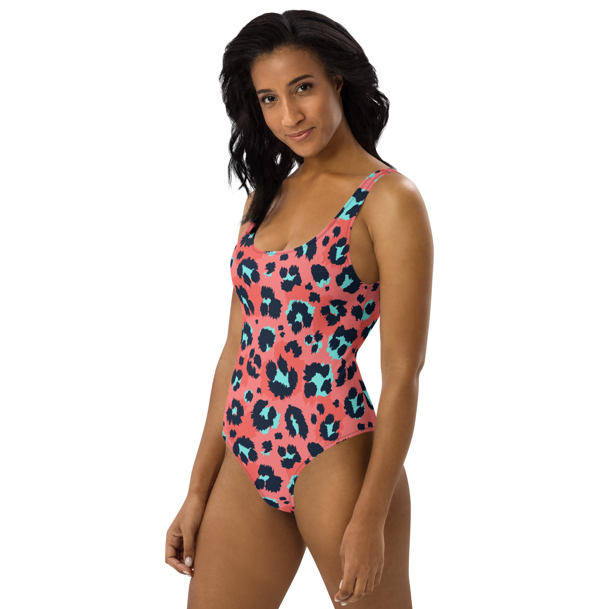 One-Piece Swimsuit- Cheetah Colour