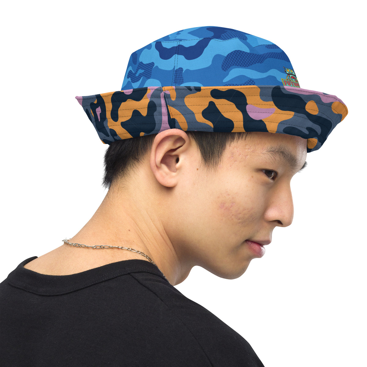 Reversible Urban Camo bucket hat