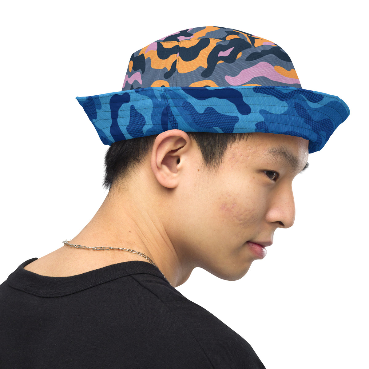 Reversible Urban Camo bucket hat