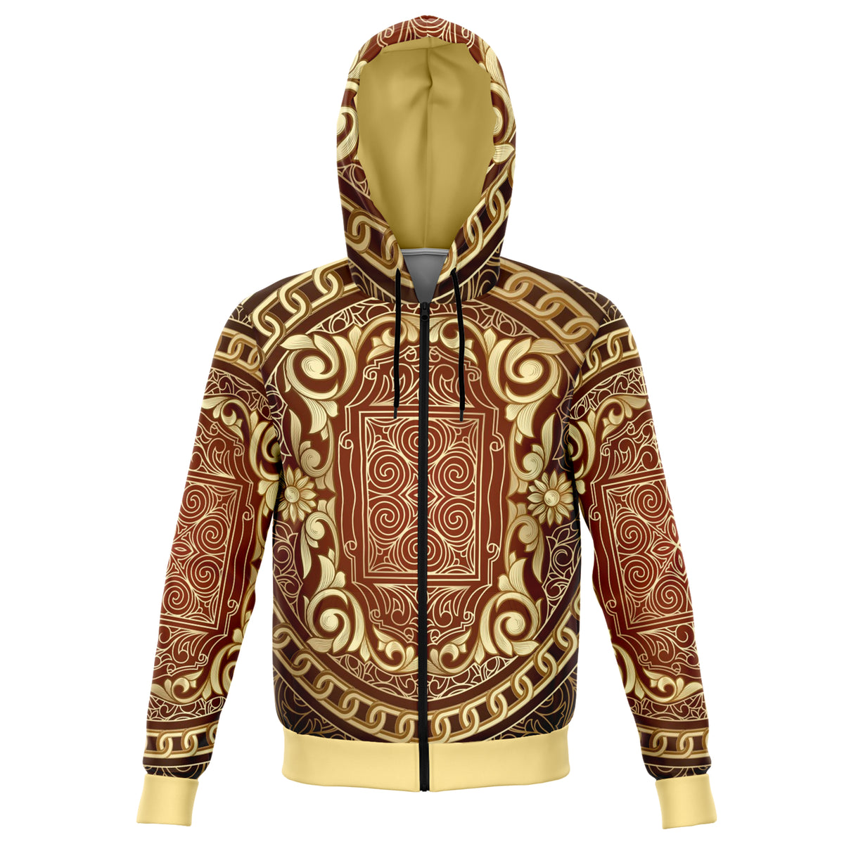 Hoodie zip-up in art deco design