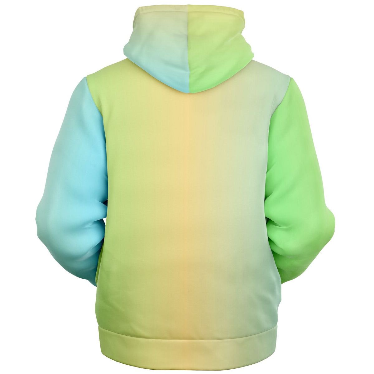 Microfleece Zip up hoodie -Mint lemon sky