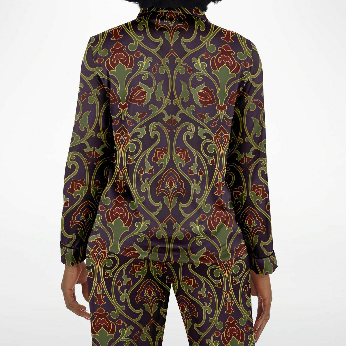 Art Deco Satin-Pyjama für Damen 