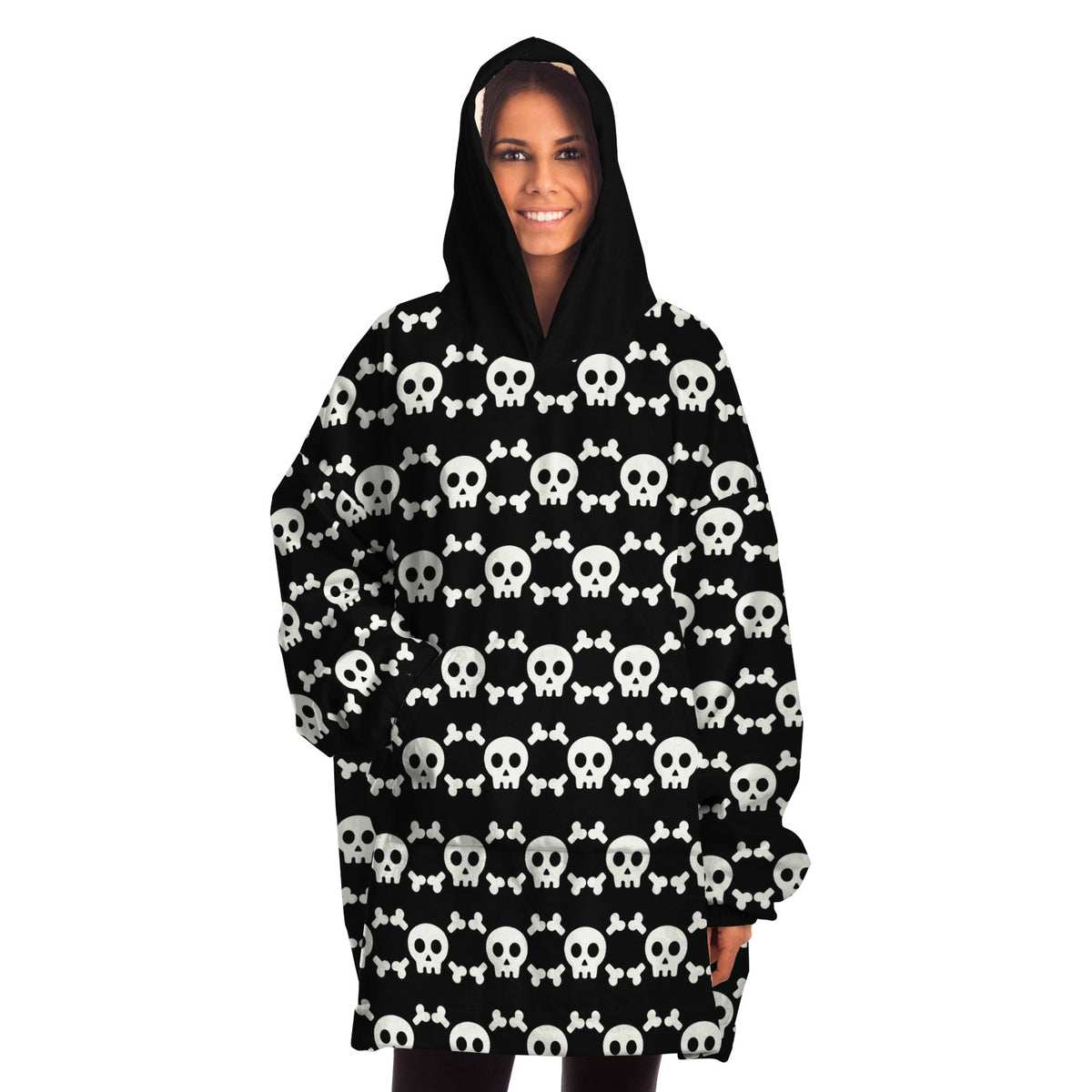 Gemütlicher Hoodie - Totenkopf und gekreuzte Knochen 