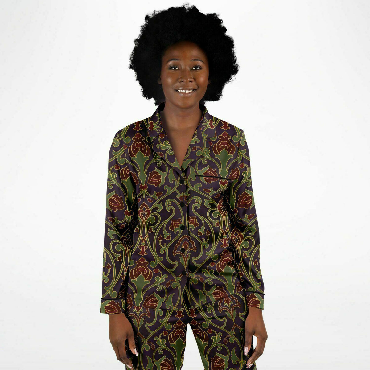 Art Deco Satin-Pyjama für Damen 